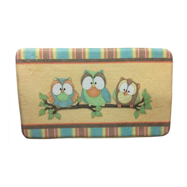 Borders Unlimited Whos Hoo Owl Trio Bathroom Mat 90017